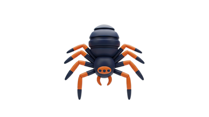 Stylized 3D Spider Illustration