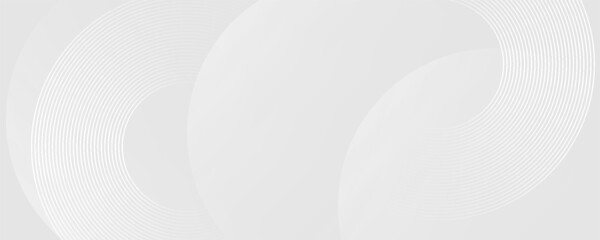 Abstract vector white glowing geometric lines on a gray background. Modern shiny blue circle line pattern. with a modern concept style