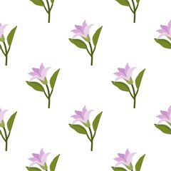 Flower vector seamless pattern illustration floral background 
