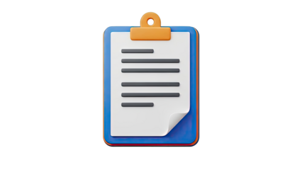 3D Clipboard with Document