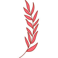 Lined Leaves Illustration