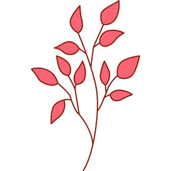 Lined Leaves Illustration