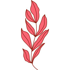 Lined Leaves Illustration