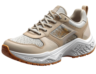 Athletic Shoe with Patterned Sole – Transparent Background PNG