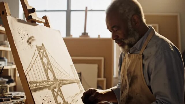 P658-Drawing A Bridge 4K 10s