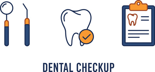 Celebrating Men's Day with Dental Checkup Tools and Tooth Illustration