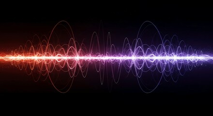 Dynamic digital waves depicting rhythmic oscillation and complex mathematical frequency patterns in a stylized abstract background, theoretical, data, futuristic