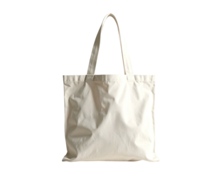 Simple canvas tote bag with fabric handles against black