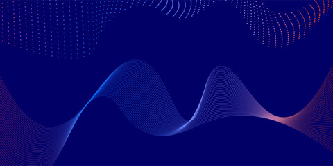 Abstracts colorful Wave style  line background, Illusion Background - Vector