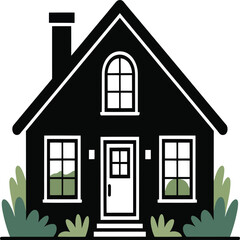 House Icon Vector Illustration  Stylized Home Real Estate Design