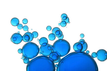 A group of blue bubbles