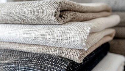 Layered afrohemian textiles with depth and texture, boho craft background