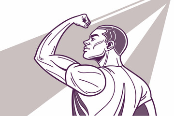Strong Muscle Arm Icon Symbolizing Physical Strength and Power