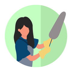 Person Cleaning Concept Illustration