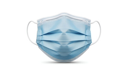 Blue Surgical Face Mask | Protective Medical Mask | Disposable Health Face Mask | Healthcare Protection Mask | Dental Surgical Mask | Safety Breathing Face Mask | Medical Hygiene Face Mask | Isolated 