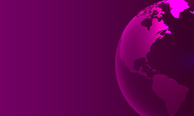 Blue Abstract Background with Earth Globe