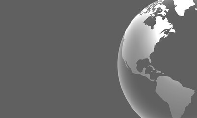 Blue Abstract Background with Earth Globe