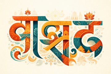 Devanagari Inspired Typography Indian Cultural Design