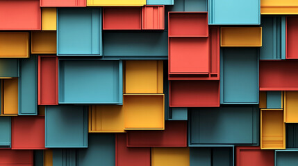 Top view of colorful stacked books arranged neatly, symbolizing education, learning, and knowledge, rendered in 3D for a vibrant and modern educational concept background.

