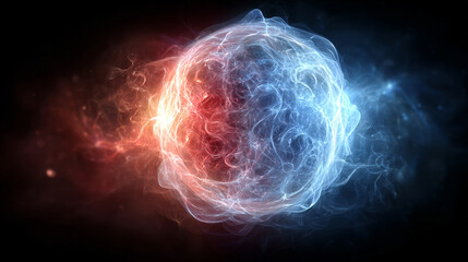 Abstract glowing orb with swirling patterns, softly illuminated against dark and light backgrounds, creating a mesmerizing, artistic, and visually dynamic effect