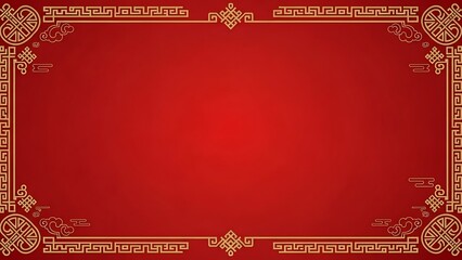 Elegant red and gold ornamented border background for festive designs