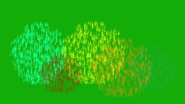 Firecracker animation in colorful looping motion, green screen firework animation, Glittering colourful fireworks perfect for New Year celebration, festive event, party background, special anniversary