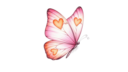 Pink and Orange Butterflies With Heart Wing Patterns and Translucent Wings_00x.png