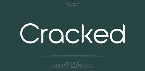 Fototapeta premium Cracked Luxury font alphabet logo. Typography beautiful fashion elegant classic letters.