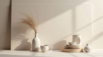 Minimalist Lifestyle Scene with Clean Lines and Refined Modern Luxury Style