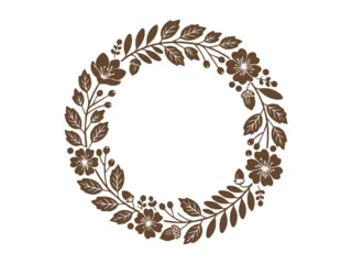 vector illustration of Autumn flower frame © Ardani