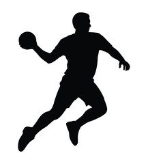 Obraz premium A silhouette of a man playing basketball in a dynamic pose