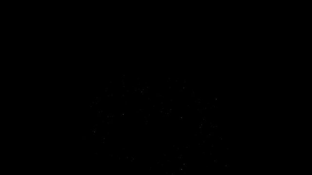 heart shape fireworks explosion isolated on black