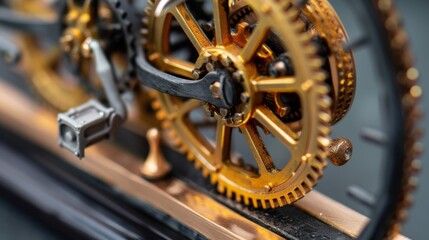 Intricate Watch Mechanism with Golden Gears and Fine Details Showcasing Timepiece Craftsmanship and Precision Engineering