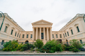 View of the old facade of the palace of justice of Montpellier France - 1 oct 2025