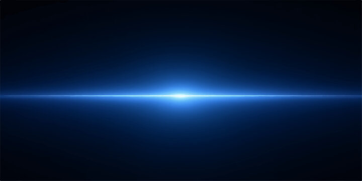 Bright light beam shining through darkness with radiant glow