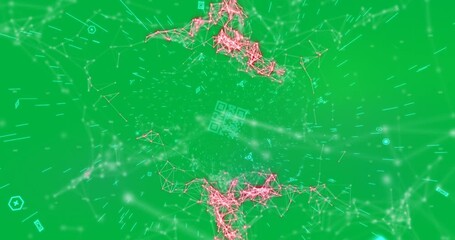 QR code scanner and colorful abstract effects against black background - Powered by Adobe