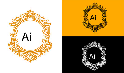 laurel wreath award with Ai latter Logo