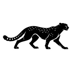 Obraz premium Leopard silhouette illustration wild spotted cat
