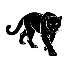 Obraz premium Panther silhouette illustration stealthy wild cat
