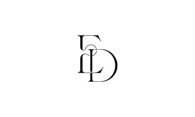 ED initial letters logo or ED monogram 