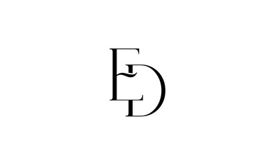 ED initial letters logo or ED monogram 