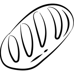 Hand Drawn Artisan Bread Loaf