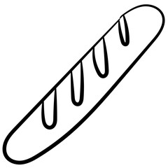 Hand Drawn French Baguette