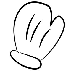 Hand Drawn Oven Mitt