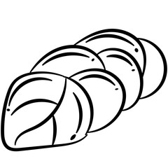 Hand Drawn Sliced Bread Loaf