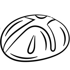 Hand Drawn Round Bread Loaf