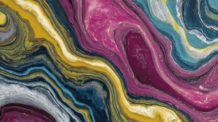 Abstract swirling art with an intricate array of vibrant, liquid colors creating a mesmerizing visual spectacle. 