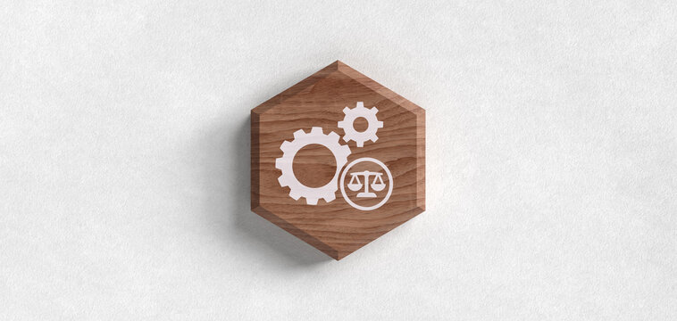 Arbeitsrecht Ingenieurwesen Header Icon Holz Illustration Maschinenbaurecht Technikrecht Arbeitsschutz Betriebsrat Arbeitsvertrag Fertigung Industrie 4.0 Produkthaftung Compliance