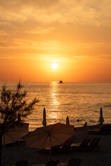 Beautiful sunset over the sea