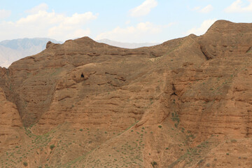 Fototapeta premium Summer scenery of the Yellow River Stone Forest National Geological Park in Jingtai county, Gansu province of China